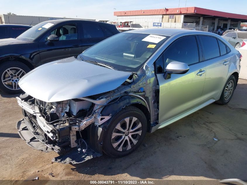 2021 Toyota Corolla Hybrid Le VIN: JTDEAMDE0MJ016991 Lot: 38043791