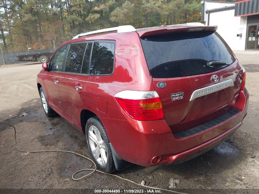 2009 Toyota Highlander Limited VIN: JTEES42A692126096 Lot: 38044495