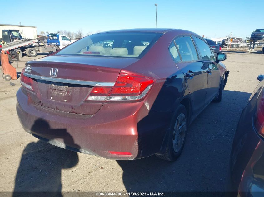 2013 Honda Civic Lx VIN: 19XFB2F55DE072019 Lot: 38044796