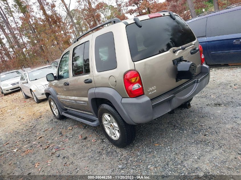 1J4GL48K43W572512 2003 Jeep Liberty Sport