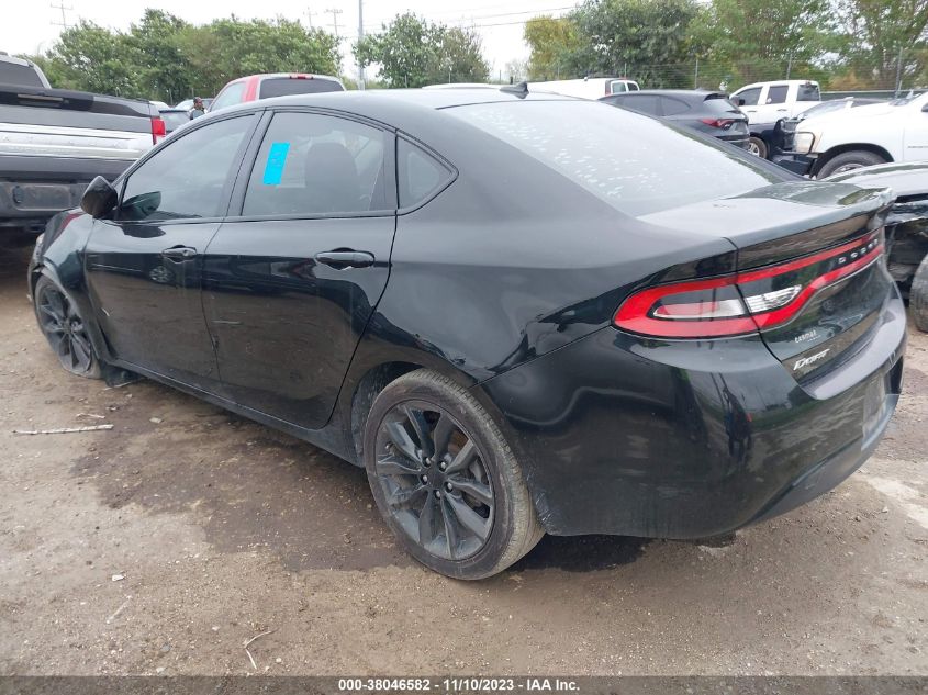 2016 Dodge Dart Sxt Sport Blacktop VIN: 1C3CDFFA1GD822849 Lot: 38046582