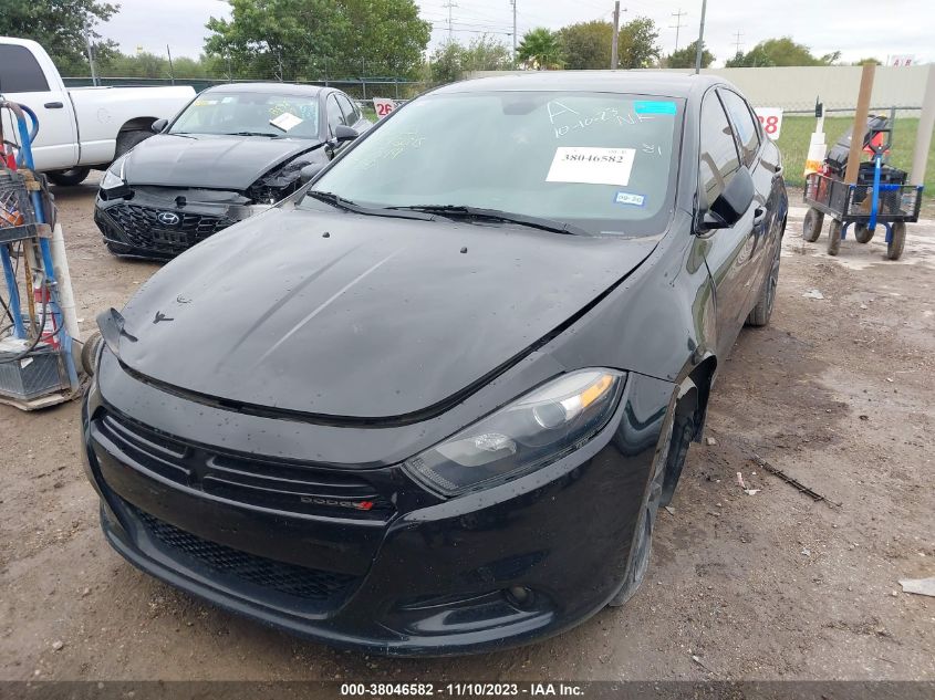 2016 Dodge Dart Sxt Sport Blacktop VIN: 1C3CDFFA1GD822849 Lot: 38046582