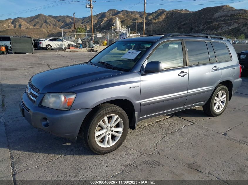 2006 Toyota Highlander Hybrid Limited V6 VIN: JTEEW21A460004290 Lot: 38046626