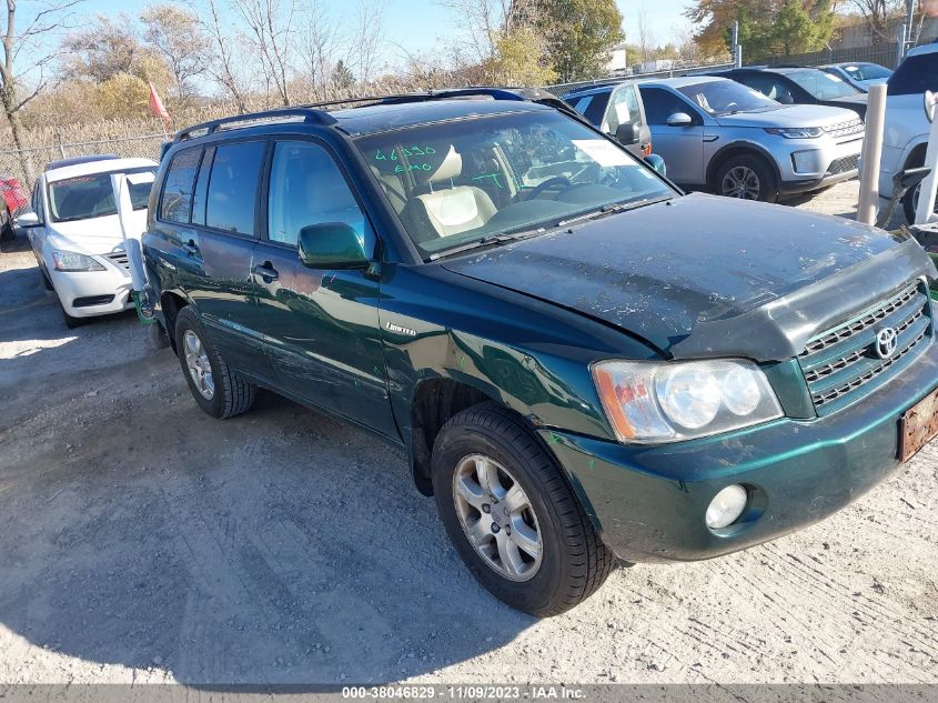 2001 Toyota Highlander V6 (A4) VIN: JTEHF21A910001200 Lot: 38046829