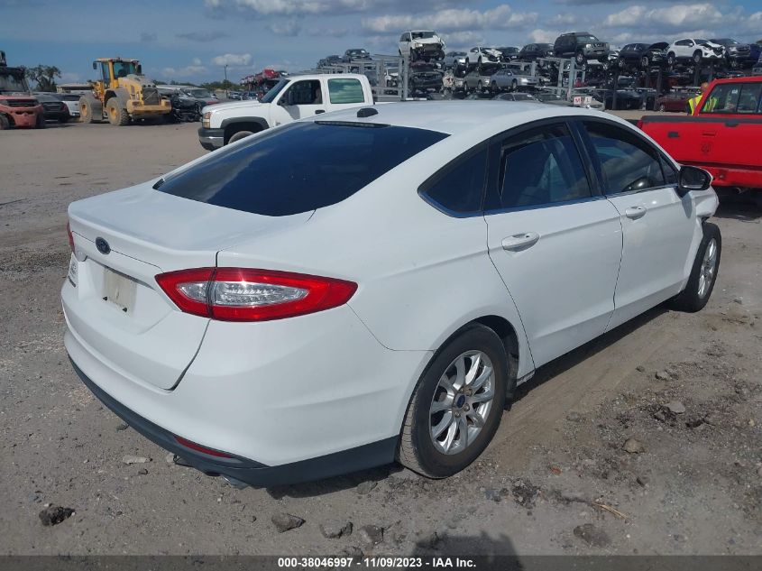 2016 Ford Fusion S VIN: 3FA6P0G79GR333225 Lot: 38046997