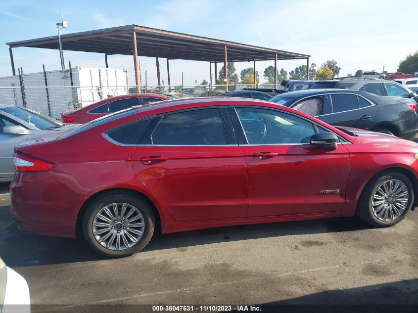 2013 Ford Fusion Hybrid Se VIN: 3FA6P0LUXDR248143 Lot: 38047631