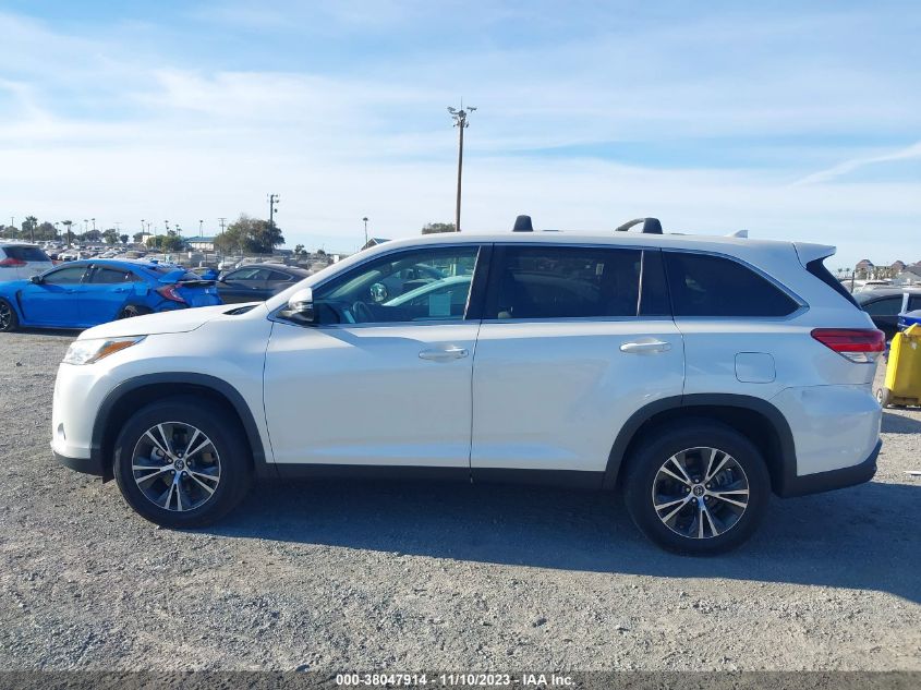 2019 Toyota Highlander Le VIN: 5TDZZRFH7KS323783 Lot: 38047914