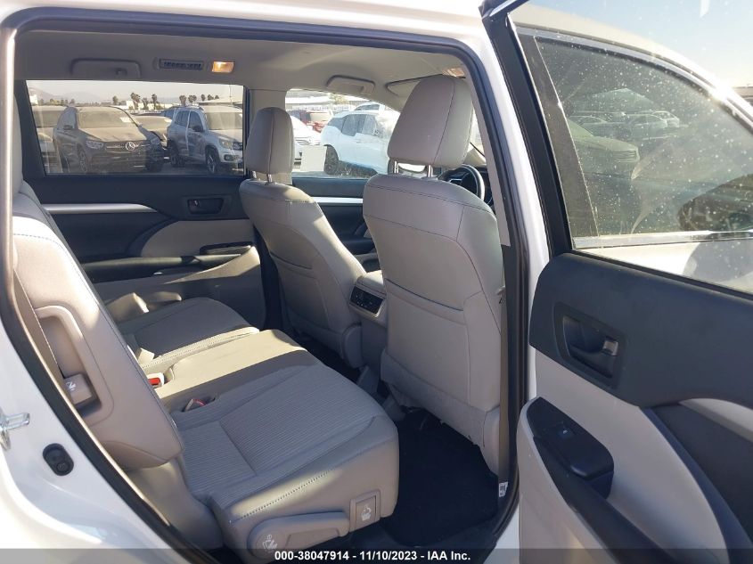 2019 Toyota Highlander Le VIN: 5TDZZRFH7KS323783 Lot: 38047914