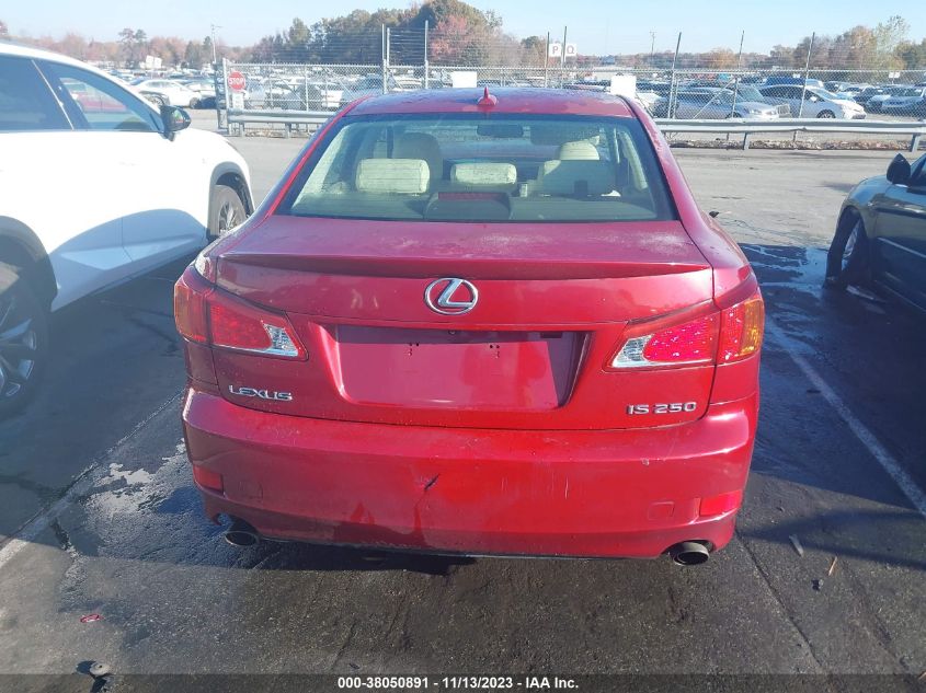 2009 Lexus Is 250 VIN: JTHBK262095096055 Lot: 38050891