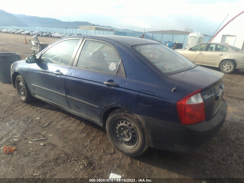 2006 Kia Spectra Sx/Ex/Lx VIN: KNAFE121865338553 Lot: 38051578