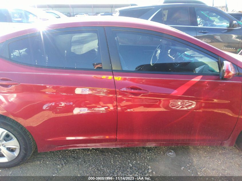 2016 Hyundai Elantra Se VIN: KMHDH4AEXGU625211 Lot: 40298885