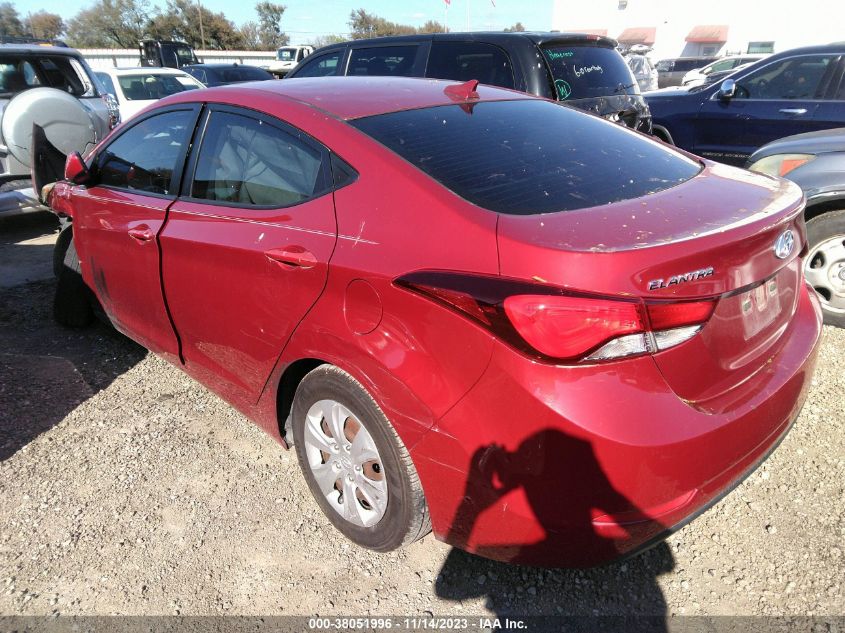 2016 Hyundai Elantra Se VIN: KMHDH4AEXGU625211 Lot: 40298885