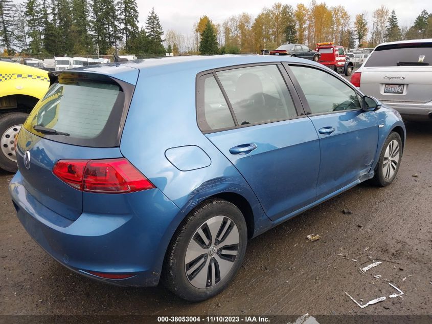 2016 Volkswagen E-Golf Se VIN: WVWKP7AU1GW911931 Lot: 38053004