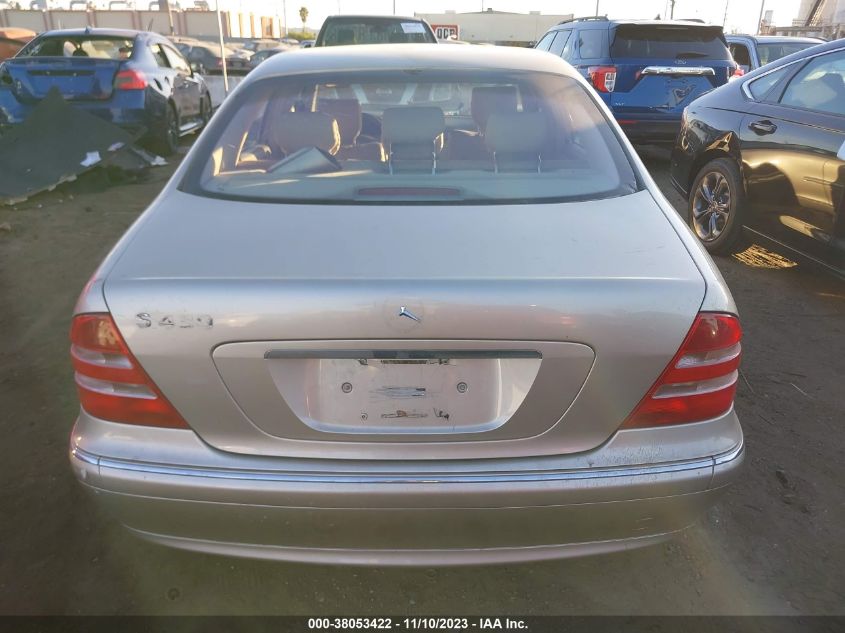 2001 Mercedes-Benz S-Class Base (A5) VIN: WDBNG70J91A144885 Lot: 38053422