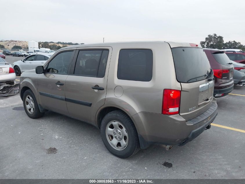 2010 Honda Pilot Lx VIN: 5FNYF4H20AB010528 Lot: 38053563