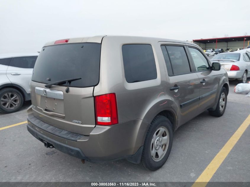 2010 Honda Pilot Lx VIN: 5FNYF4H20AB010528 Lot: 38053563