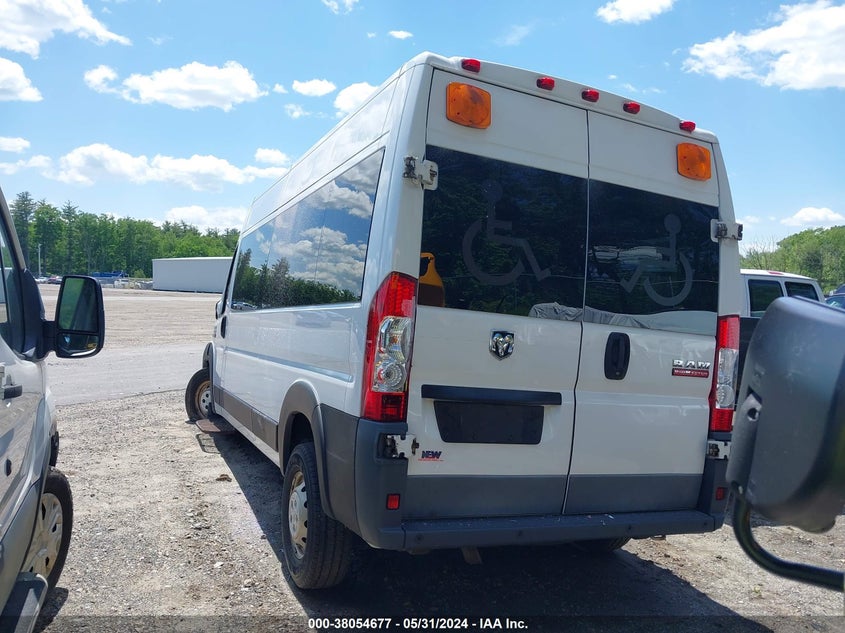 2016 Ram Promaster 2500 Window Van High Roof VIN: 3C6TRVPG1GE124015 Lot: 38054677