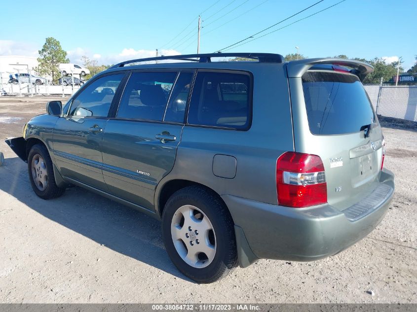 2006 Toyota Highlander Limited V6 VIN: JTEDP21A860115479 Lot: 38054732