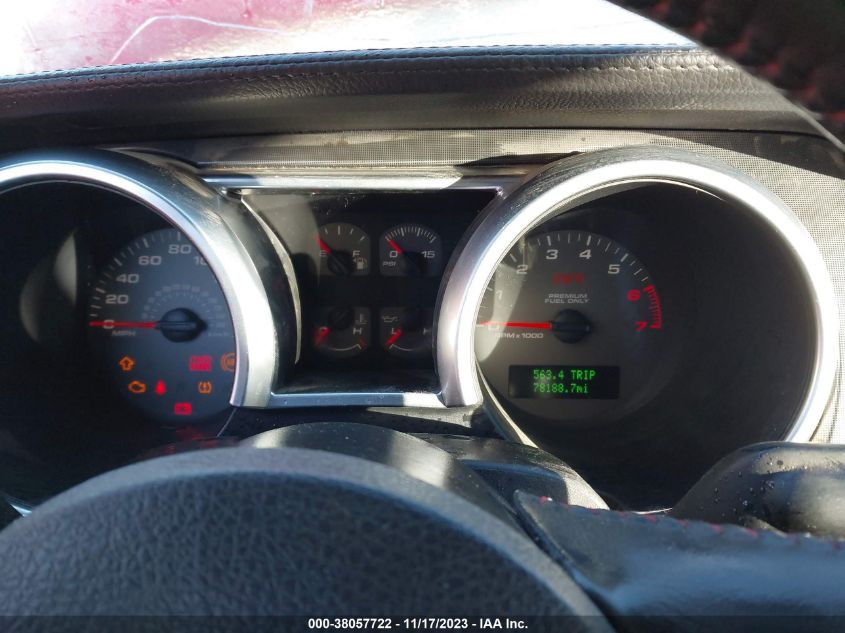 2008 Ford Mustang Shelby Gt500 VIN: 1ZVHT88S385103486 Lot: 38057722