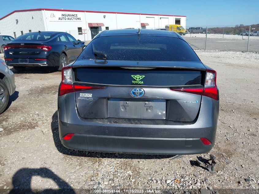 2019 Toyota Prius Le VIN: JTDKARFU7K3075963 Lot: 38059144