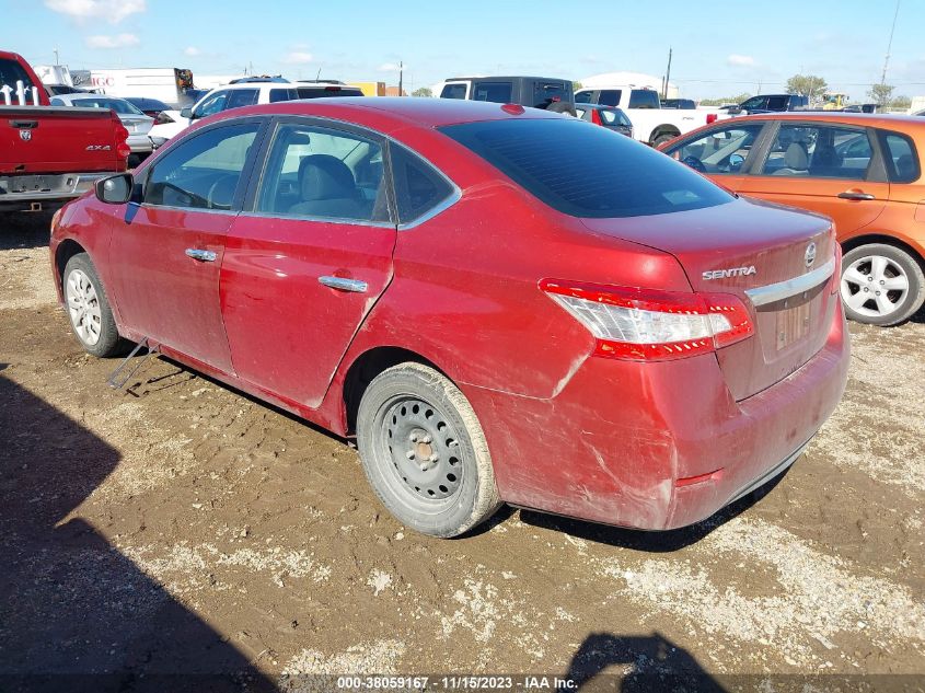 2015 Nissan Sentra Sv VIN: 3N1AB7AP3FL683524 Lot: 38059167