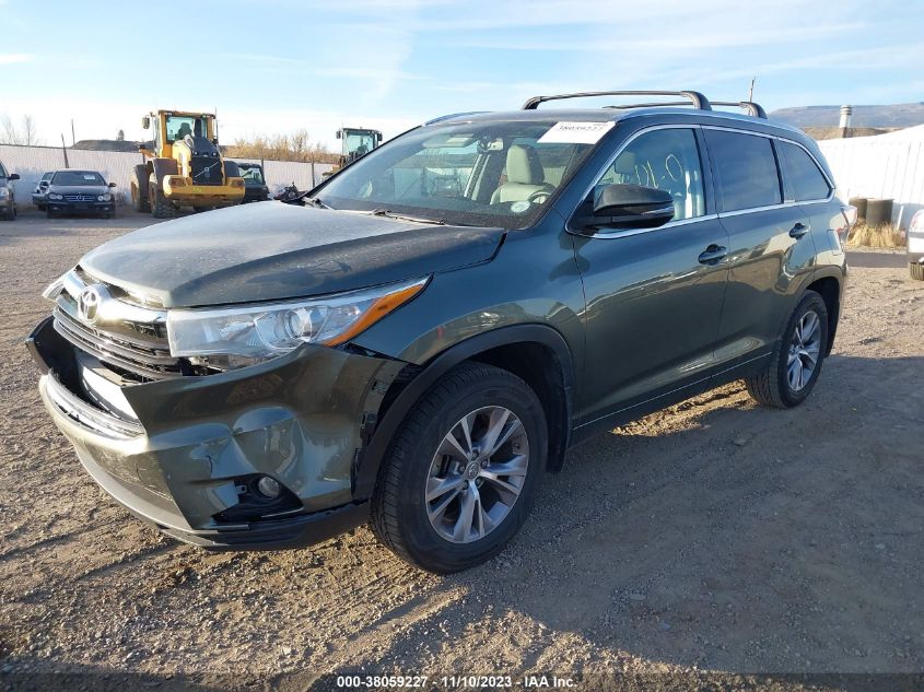 2015 Toyota Highlander Xle V6 VIN: 5TDJKRFH4FS191976 Lot: 38059227