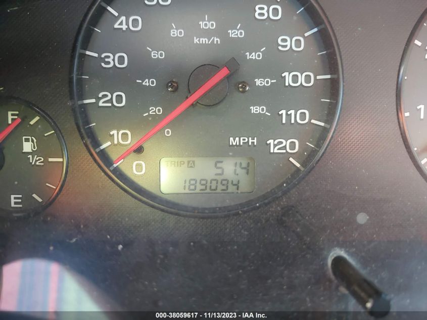 2002 Subaru Legacy Outback VIN: 4S3BH665126624462 Lot: 38059617