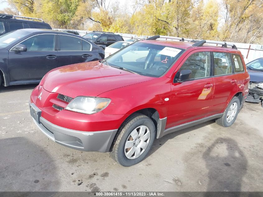 2003 Mitsubishi Outlander Ls VIN: JA4LZ31G93U049530 Lot: 38061415