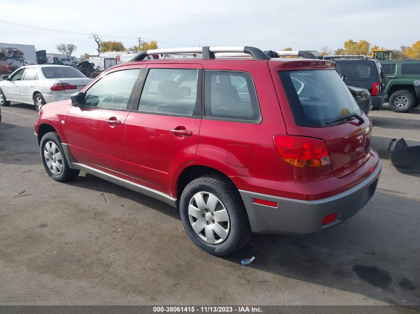 2003 Mitsubishi Outlander Ls VIN: JA4LZ31G93U049530 Lot: 38061415