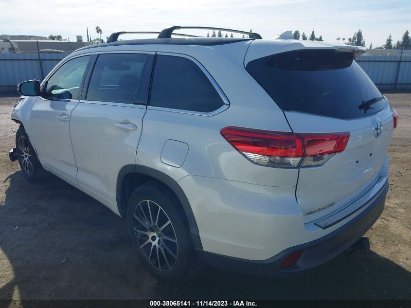 2017 Toyota Highlander Se VIN: 5TDKZRFH1HS508261 Lot: 38065141