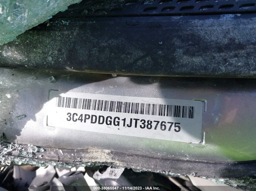 2018 Dodge Journey Crossroad VIN: 3C4PDDGG1JT387675 Lot: 38065547