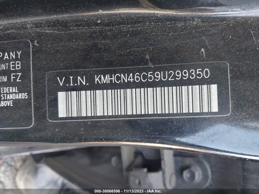 2009 Hyundai Accent Gls VIN: KMHCN46C59U299350 Lot: 38066596