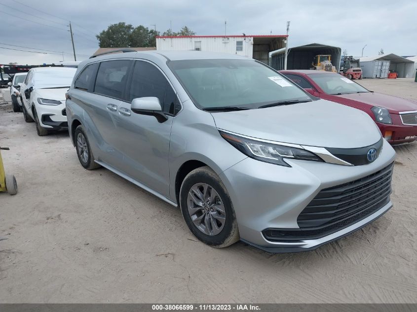 2022 Toyota Sienna Le VIN: 5TDKRKEC6NS095455 Lot: 38066599