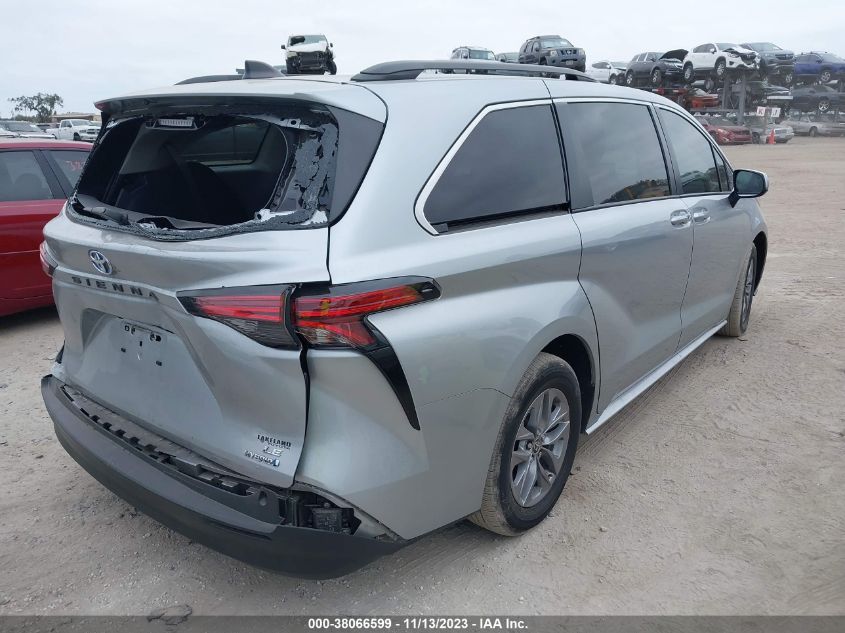 2022 Toyota Sienna Le VIN: 5TDKRKEC6NS095455 Lot: 38066599