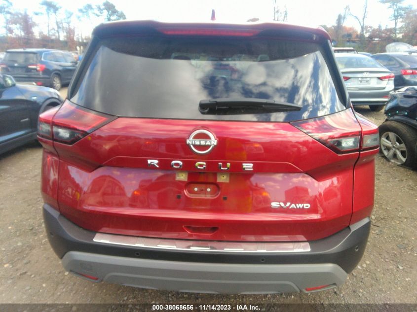 2022 Nissan Rogue Sv Intelligent Awd VIN: JN8BT3BB7NW333871 Lot: 38068656