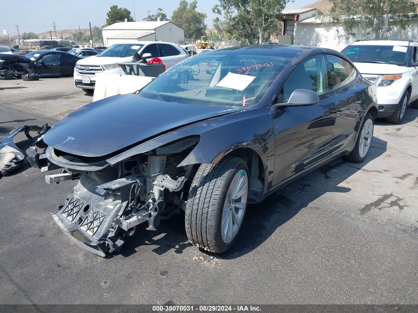 2021 Tesla Model 3 Standard Range Plus Rear-Wheel Drive VIN: 5YJ3E1EA4MF058819 Lot: 38070031