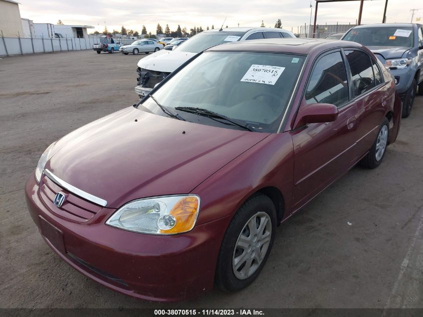 2003 Honda Civic Ex VIN: 2HGES26733H523580 Lot: 38070515