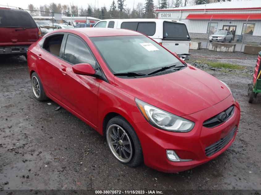 2013 Hyundai Accent Gls VIN: KMHCU4AE0DU567631 Lot: 38070572