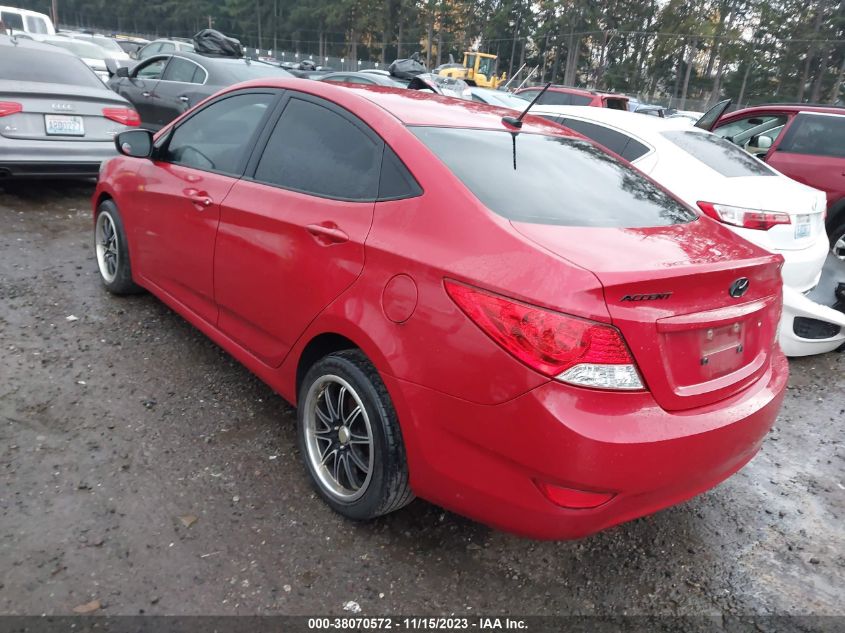 2013 Hyundai Accent Gls VIN: KMHCU4AE0DU567631 Lot: 38070572