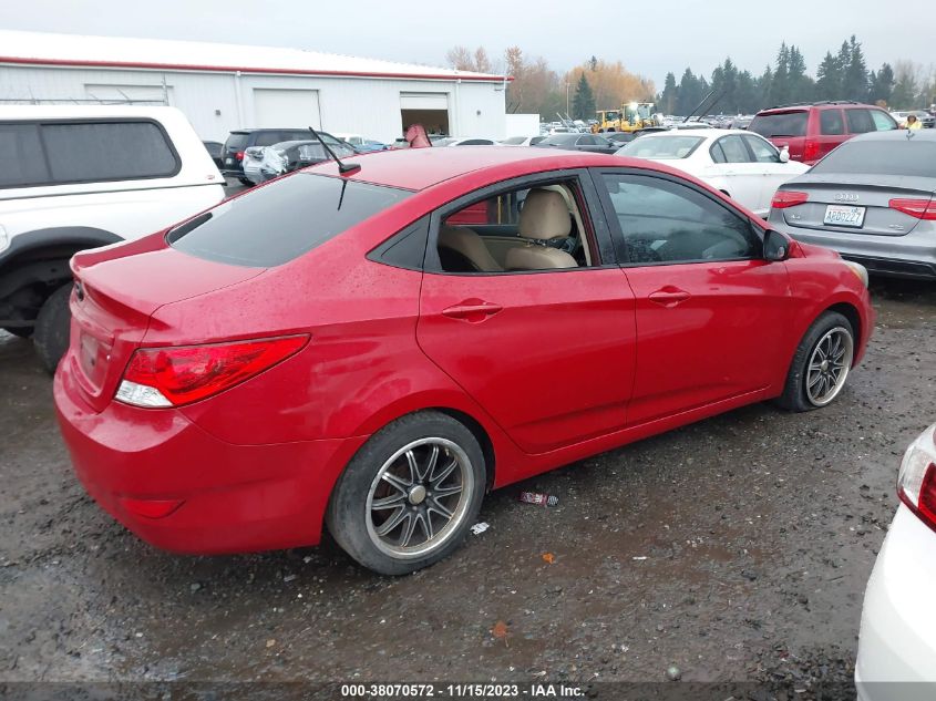 2013 Hyundai Accent Gls VIN: KMHCU4AE0DU567631 Lot: 38070572