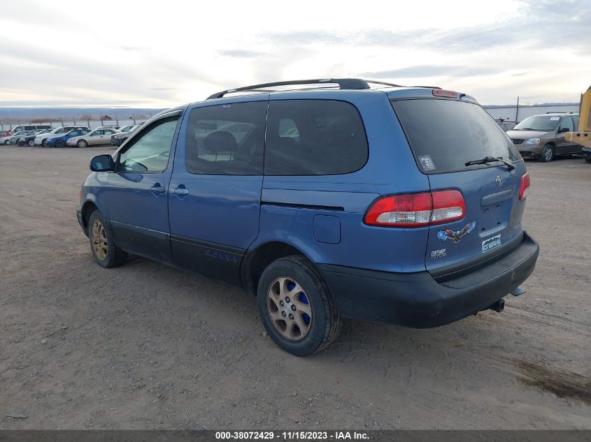 2001 Toyota Sienna Xle VIN: 4T3ZF13C21U357906 Lot: 38072429