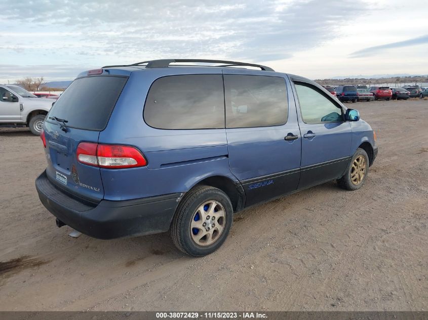 2001 Toyota Sienna Xle VIN: 4T3ZF13C21U357906 Lot: 38072429