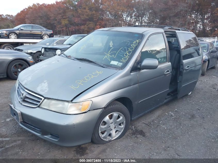 2002 Honda Odyssey Ex-L W/Dvd/Leather VIN: 2HKRL18072H556689 Lot: 38072455