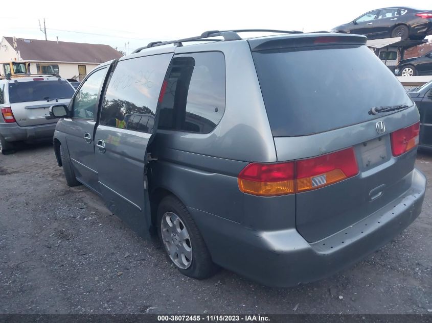 2002 Honda Odyssey Ex-L W/Dvd/Leather VIN: 2HKRL18072H556689 Lot: 38072455