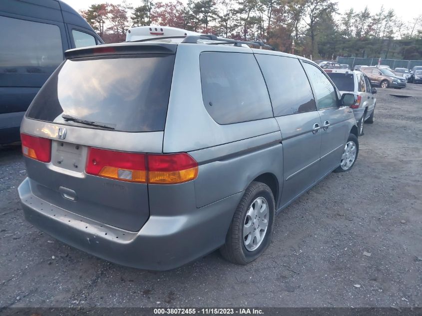 2002 Honda Odyssey Ex-L W/Dvd/Leather VIN: 2HKRL18072H556689 Lot: 38072455