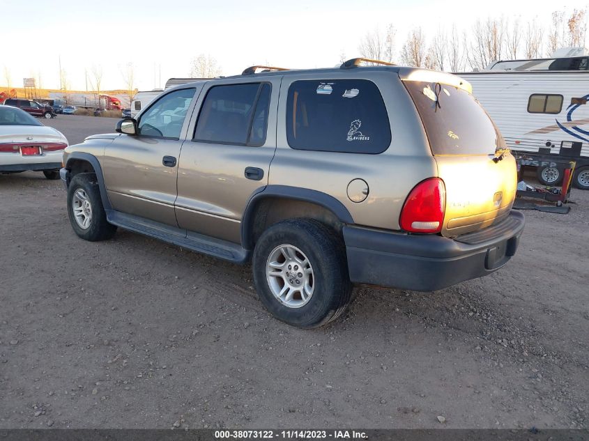 2003 Dodge Durango Sport/Sxt VIN: 1D4HS38N03F575444 Lot: 38073122