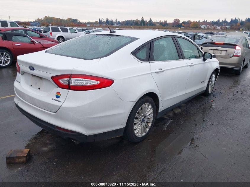 2016 Ford Fusion Hybrid S VIN: 3FA6P0UU0GR157837 Lot: 38075920