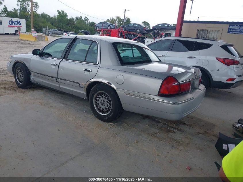 2000 Mercury Grand Marquis Gs VIN: 2MEFM74W7YX607143 Lot: 38076435