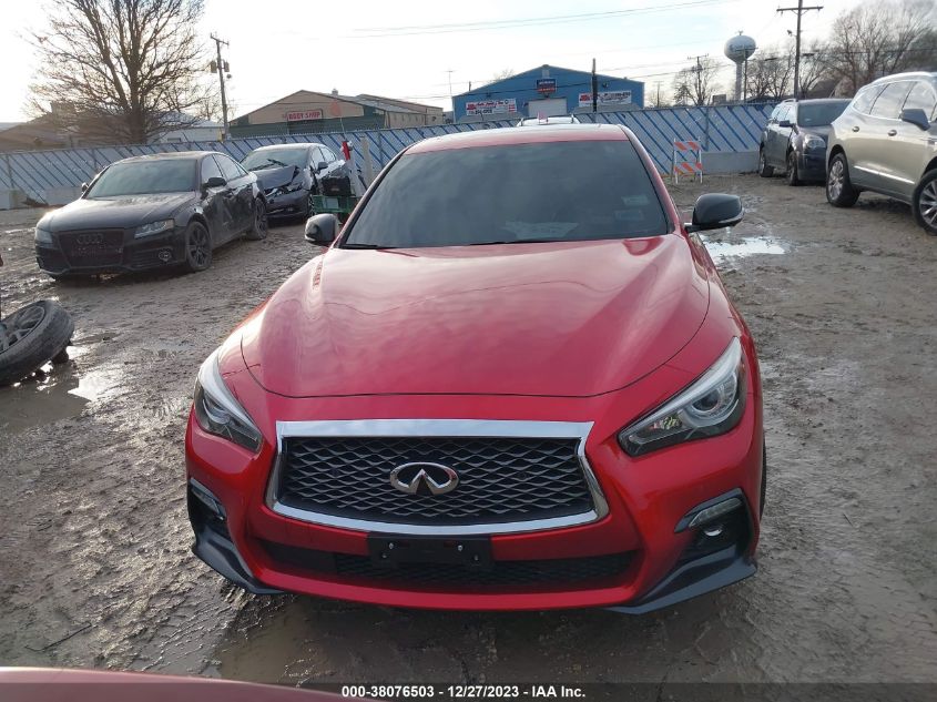 2020 Infiniti Q50 Red Sport 400 VIN: JN1FV7AR0LM660170 Lot: 38076503