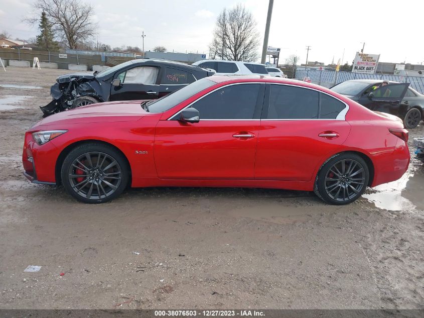 2020 Infiniti Q50 Red Sport 400 VIN: JN1FV7AR0LM660170 Lot: 38076503